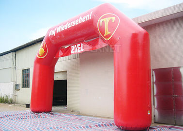 लाल कस्टम Inflatable आर्क पीवीसी तिरपाल, Inflatable रेस आर्क लोगो मुद्रण