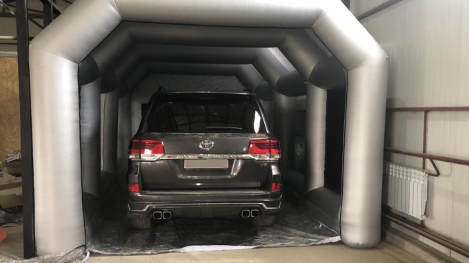 उच्च गुणवत्ता वाला पोर्टेबल इन्फ्लेटेबल स्प्रे पेंट बूथ टेंट ऑक्सफोर्ड इन्फ्लेटेबल केबिन पेंट बूथ कार के लिए 10