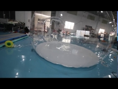 सफेद डबल रूम inflatable बबल कैंपिंग टेंट पीवीसी टारपॉलिन सामग्री