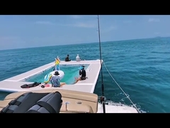 डबल लेयर ओशन जेलीफिश पूल फ्लोटिंग नेट के साथ ब्लोटेबल समुद्री स्विमिंग पूल