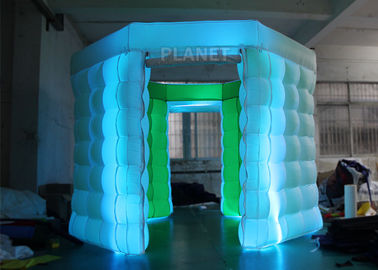 एयर ब्लोअर के साथ 2 दरवाजे Inflatable फोटो बूथ कियोस्क डायमंड आकार