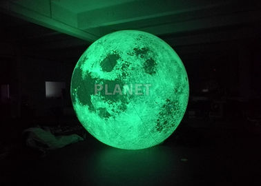 रंगीन बदलते बड़े Inflatable चंद्रमा गेंद 3 मीटर व्यास अनुकूलित