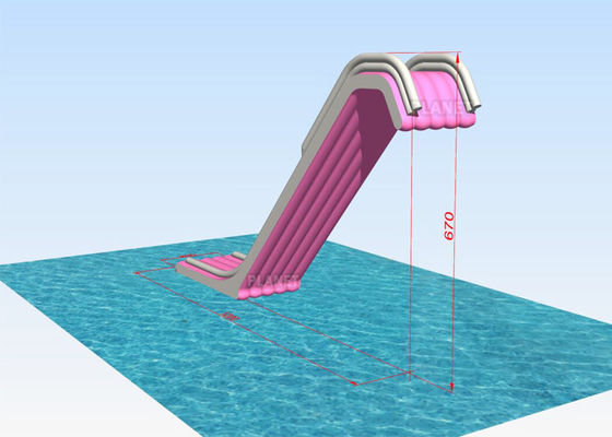 0.9 मिमी पीवीसी तिरपाल पानी फ्लोटिंग Inflatable नाव स्लाइड