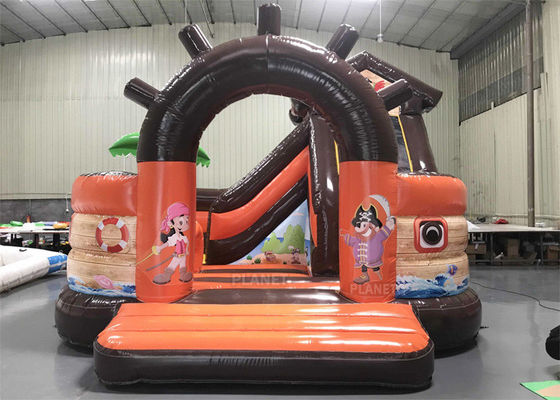5.5m Inflatable Pirate Ship Jumping Castle Combo For Adult Kids