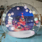 क्रिसमस पृष्ठभूमि के साथ कस्टम विशाल इन्फ्लैटेबल स्नो ग्लोब बबल बैलून हाउस फोटो बूथ पीवीसी