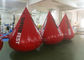 लाल रंग Inflatable पानी Buoy 0.6 मिमी पीवीसी तिरपाल सामग्री लोगो मुद्रण