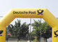 ब्रांड के प्रचार के लिए 8.4 मी वाणिज्यिक पूर्ण मुद्रित पीवीसी तिरपाल पीला रंग विज्ञापन inflatable तोरण
