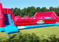 लाल बॉल्स Inflatable खेल खेल इंटरएक्टिव बाधा कोर्स मिटा